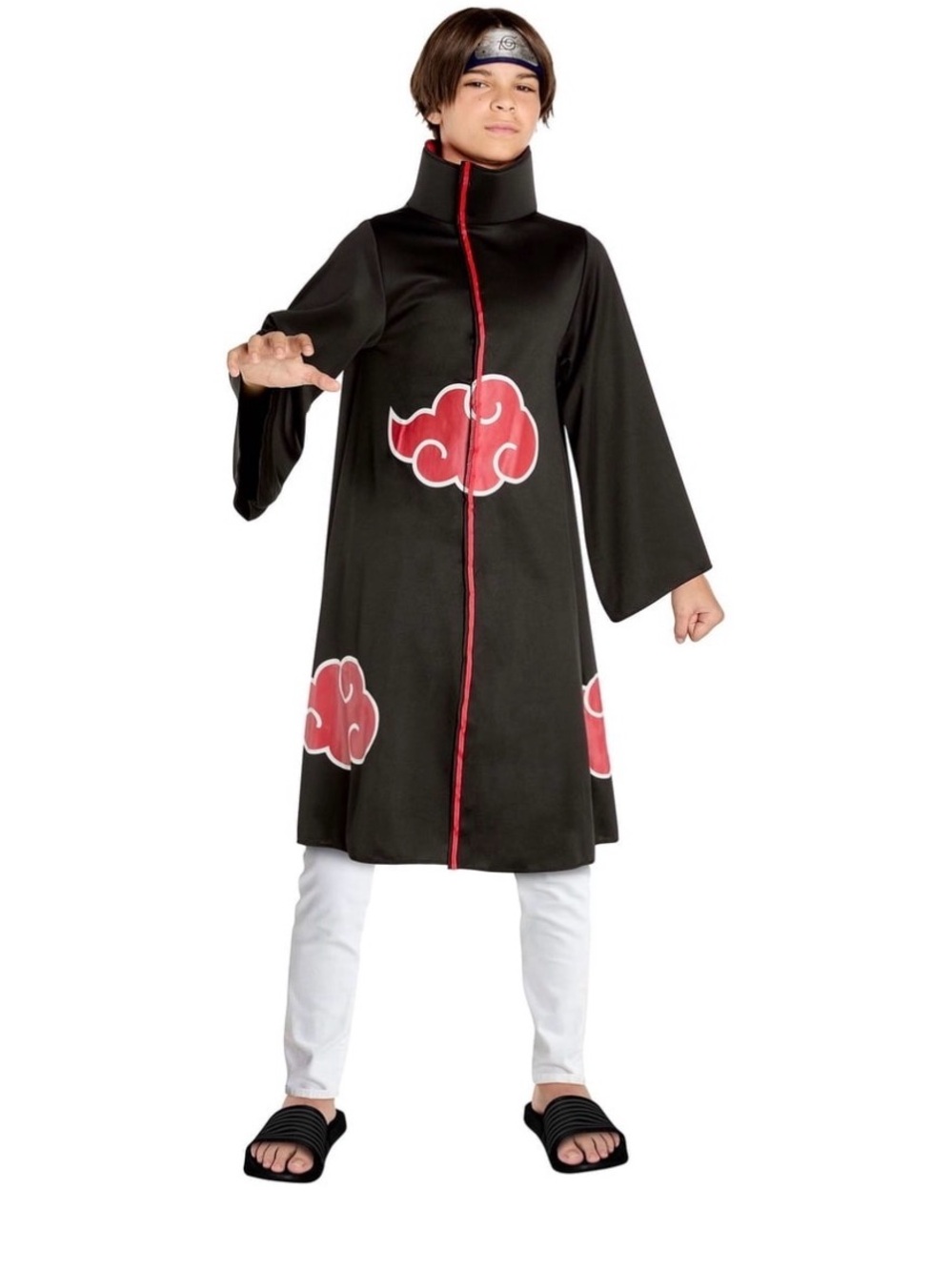 NWT Adult Naruto Akatsuki Halloween Cosplay Costume Cloak Set - Size XL